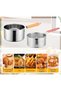WALALLA 304 Stainless Steel Deep Fryer Pot 2.5L - Non-Electric Stove Top Frying Pot with Basket - 5