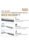 Beram Stainless Steel Rice Scoop, Matte Finish, Cooking Utensil, Kitchen Tool, Serving Spoon, Food - 4