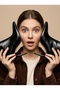 S-2008 Black Wrinkled Zippered Pointed Toe Stiletto Heel Daily Women's Boots - 4