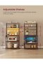 Kitchen Storage Rack with Power Outlet, Coffee Bar, Baker's Rack, with Metal Wire Panel, 14 - 5