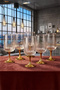 12-Piece Glass Lotus Flower Patterned Presentation Turkish Delight Bowl and Coffee Side Water Glass with Gold Feet - Coffee Side Snack and Candy Bowl, Goblet Serving Set - 5