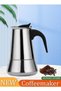 DUNISO Espresso Percolator Mocha Pot, Electric Coffee Machine, Stainless Steel Mocha Pot, Portable