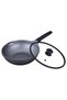 Essential Cast Aluminum Black 28Cm Wok With Glass Lid | Non Stick Induction-Based Wok Pan