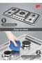 Impex 5-Burner Built-in Gas Hob | High Heat Output | Heavy Cast Iron Pan Support | Stainless Steel - 5