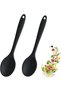 Chanskyu 2 Pcs Silicone Spoons For Cooking Heat Resistant, Hygienic Design Utensi Mixing Kitchen