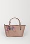 Women's Dark Mink Suede Scarf Gift Cross Strap Lined Zippered Mini Hand and Shoulder Bag - 3