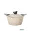 Badreig Lahoya Beige Marble 9-Piece Cookware Set – Durable Nonstick Granite Cookware with Matching - 5