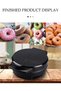 DUNISO Donut maker, electric pancake maker, 7 hole waffle maker, non stick surface, double sided - 2
