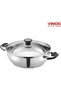 VINOD Durban Stainless Steel Kadhai with Glass Lid 5.8 Litre (30 cm) | 6.2mm Thick | Kadhai for - 3