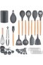 jaexest 33 Pcs Silicone Cooking Utensils Kitchen Utensil Set – 446°F Heat Resistant – Includes - 3