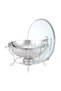 NKX Stainless Steel Round Buffet Chafing Dish with Tempered Glass Lid and Stand Food Warmer for - 2
