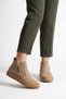 Merlos Yan Double Rubber Genuine Leather Women's Daily Boots Beige Nubuck - 7
