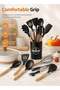 Silkja Kitchen Utensils Set – 12-Piece Silicone Cooking Utensils Set with Holder – Heat-Resistant - 5
