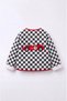 Boy's Race Car Checkerboard Patterned Jacket