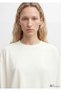 Women's Ecru Long Sleeve Basic T-Shirt Powder White Sweatshirt - 6