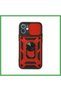 iPhone 11 Compatible Case with Lens Ring Silicone - Red Bezoss