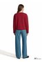 Women's Burgundy Long Sleeve Basic T-Shirt Rio Red Sweatshirt - 4