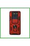 Redmi Note 9 Compatible Case with Lens Ring Silicone - Red Bezoss