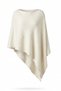 Women's Premium Soft Textured Asymmetrical Cut Poncho Ecru 27W5011 - 4