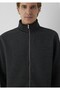 Men's Gray Full Zip Sweatshirt Dark Gray Melan Sweatshirt - 7