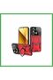 غطاء متوافق مع هاتف Redmi Note 13 4G مع حامل عدسة Joy - أحمر BEZOSS
