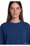 Women's Navy Blue Long Sleeve Basic T-Shirt Deep Navy Blue Sweatshirt - 5