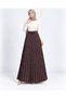 Chain Detailed Pleated Maxi Skirt
