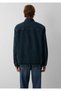Men's Navy Blue Double Pocket Shirt Indigo Jean Shirt - 5