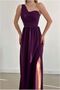 Satin Dress Off-Shoulder Evening Dress Single Fabric · Color: Saks · Size: m Bsk2026 - 3