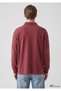 Men's Burgundy Half-Button Combed Cotton Andorra Sweatshirt - 5