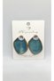 Serena Drop Shaped Stone Earrings (Turquoise Blue)