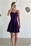 Crepe Dress Evening Gown with Straps Fabric · Color: Purple · Size: L Bsk2026 - 5