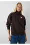 Women's Brown Mickey Mouse Printed Sweatshirt Black Co Sweatshirt - 3