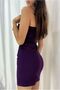 Crepe Dress Mini Evening Dress Collar Fabric Asymmetrical · Color: Red · Size: m Bsk2026 - 4