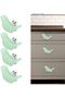 Drawer Knobs Lovely Bird Shape Ceramic Knobs Drawer Pull Handle for Cabinets, Cupboards, Kitchen, Bedroom 4 Set White (Green) - 2