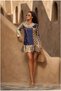 Cycling Dress with Ruffled Sleeves, Mini Collar, Long · Color: Multicolor · Size: S BX - 2
