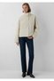 Women's Beige High Collar Woven Jacket Dusty Beige Jacket - 4