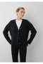 Men's Black Long Sleeve Cardigan Black Sweater & Cardigan - 3