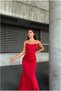 Stretchy Lycra Fabric Evening Dress Strapless Gown Maxi · Color: Saks · Size: m Bsk2026