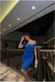 Flexible Fabric Evening Dress Sandy Strapless Dress · Color: Saks · Size: m Bsk2026 - 4