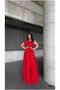 Crepe Dress with Shoulder Pleats Evening Dress Single Detailed Fabric · Color: Purple · Size: m Bsk2026 - 4