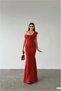 Scuba Fabric Evening Dress Collar Flounce Kayık Stretch Dress · Color: Emerald · Size: L Bsk2026
