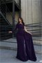 Crepe Fabric Shoulder Evening Dress Single Tail Dress · Color: Emerald · Size: L Bsk2026