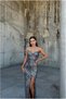 Velvet Strap Fabric Evening Dress Sequined Collar V Dress · Color: Emerald · Size: XS Bsk2026 - 2
