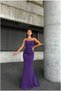 Stretchy Lycra Fabric Evening Dress Strapless Gown Maxi · Color: Saks · Size: m Bsk2026 - 5