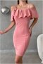 Madonna Dress with Ruffled Collar · Color: Green · Size: M BX - 4
