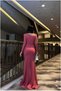 Bicycle-Print Evening Gown with Crew Neck, Maxi Length, Tulle Detail · Color: Purple · Size: XL BX - 3