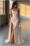 Satin Dress Evening Gown Collar Draped Strap Fabric · Color: Emerald · Size: L Bsk2026 - 5