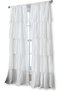 Flounced Ruffle Rod Pocket one Curtain Panel, 63 in, White - 2