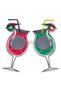 Cocktail Themed Hawaiian Summer Party Glasses 15X16 cm - 4